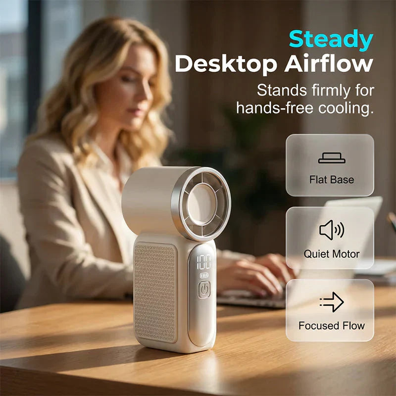 🥳2026 HOT SALE 50% OFF!🥳💨❄️  Pocket-Sized Turbo Handheld Fan with LED Display