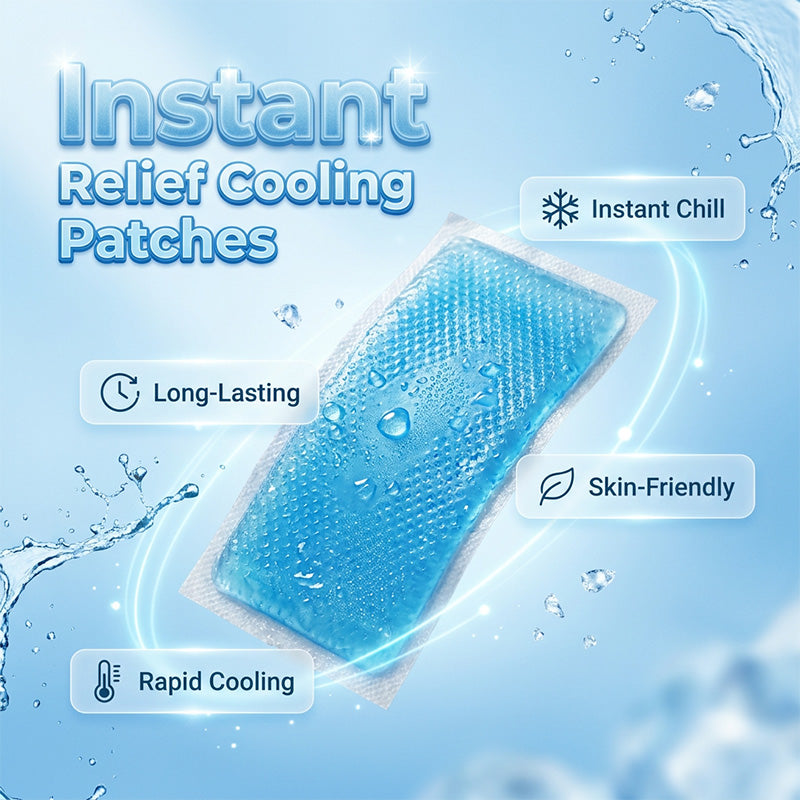 🧊 Instant Heat Relief Cooling Gel Patches ❄️(⏰Stock Up Sale: Buy 3 Get 2 FREE)