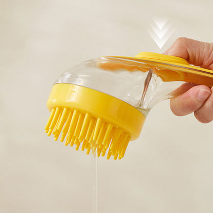 🐾 The Pet Bathing Hack Every Dog Owner Needs!🐶🐱Pet Bath Brush with Built-In Shampoo Dispenser🧼