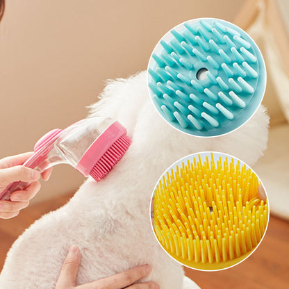 🐾 The Pet Bathing Hack Every Dog Owner Needs!🐶🐱Pet Bath Brush with Built-In Shampoo Dispenser🧼