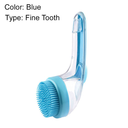 🐾 The Pet Bathing Hack Every Dog Owner Needs!🐶🐱Pet Bath Brush with Built-In Shampoo Dispenser🧼