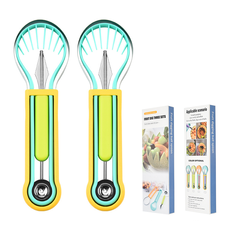 🍉3-in-1 Magic Melon Baller & Carver Set (⏰65% OFF & Buy 2 Get 1 FREE)