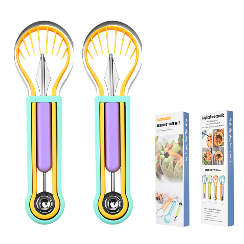 🍉3-in-1 Magic Melon Baller & Carver Set (⏰65% OFF & Buy 2 Get 1 FREE)