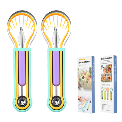 🍉3-in-1 Magic Melon Baller & Carver Set (⏰65% OFF & Buy 2 Get 1 FREE)