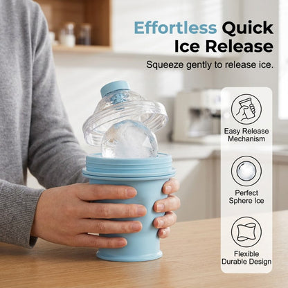 🥶 Keep Drinks Pure & Ice Cold! 2-in-1 Collapsible Ice Ball Cup (🔥Buy 2 Get 1 FREE Today)
