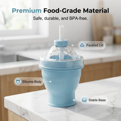 🥶 Keep Drinks Pure & Ice Cold! 2-in-1 Collapsible Ice Ball Cup (🔥Buy 2 Get 1 FREE Today)