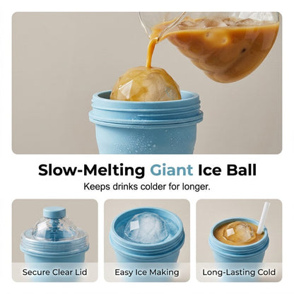 🥶 Keep Drinks Pure & Ice Cold! 2-in-1 Collapsible Ice Ball Cup (🔥Buy 2 Get 1 FREE Today)