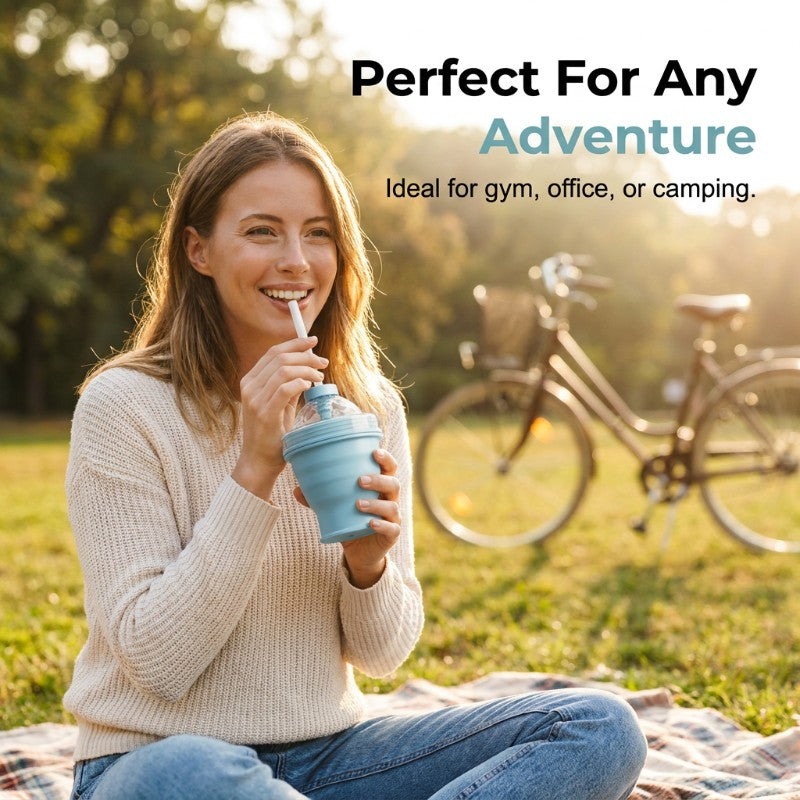 🥶 Keep Drinks Pure & Ice Cold! 2-in-1 Collapsible Ice Ball Cup (🔥Buy 2 Get 1 FREE Today)