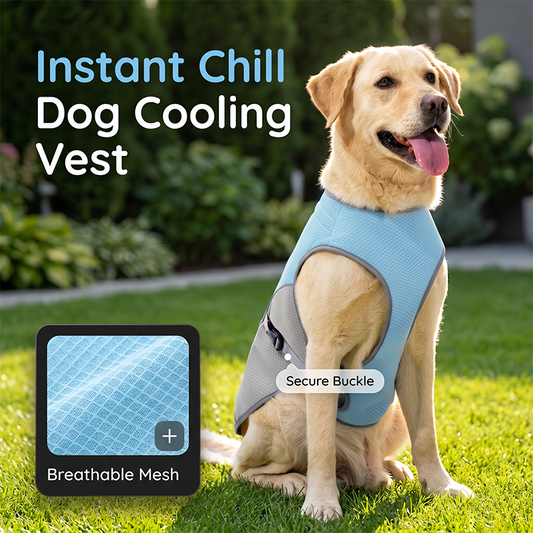 ⏰LIMITED TIME 50% OFF! 🏠☀️ Beat the Summer Heat! Instant Chill Dog Cooling Vest with Built-in Harness