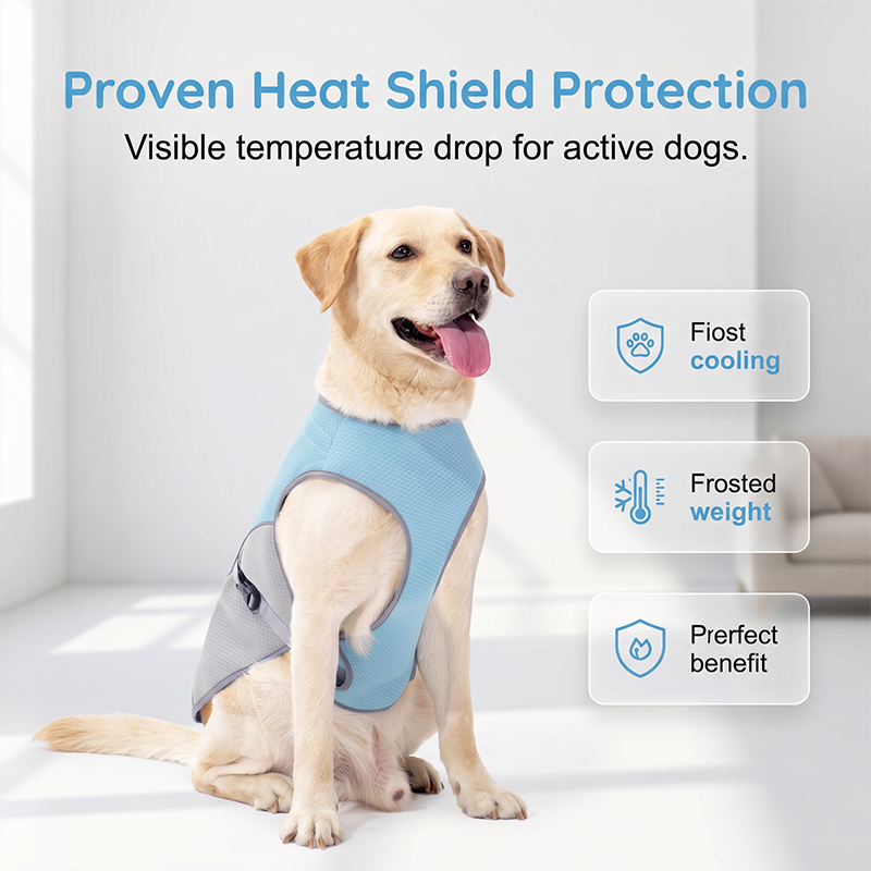 ☀️ Beat the Summer Heat! Instant Chill Dog Cooling Vest with Built-in Harness (⏰Save 50%)