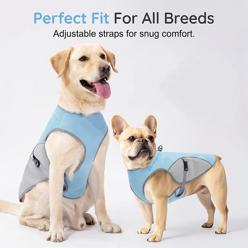 ☀️ Beat the Summer Heat! Instant Chill Dog Cooling Vest with Built-in Harness (⏰Save 50%)