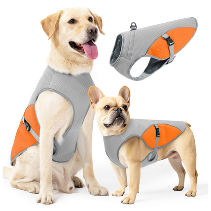 ☀️ Beat the Summer Heat! Instant Chill Dog Cooling Vest with Built-in Harness (⏰Save 50%)