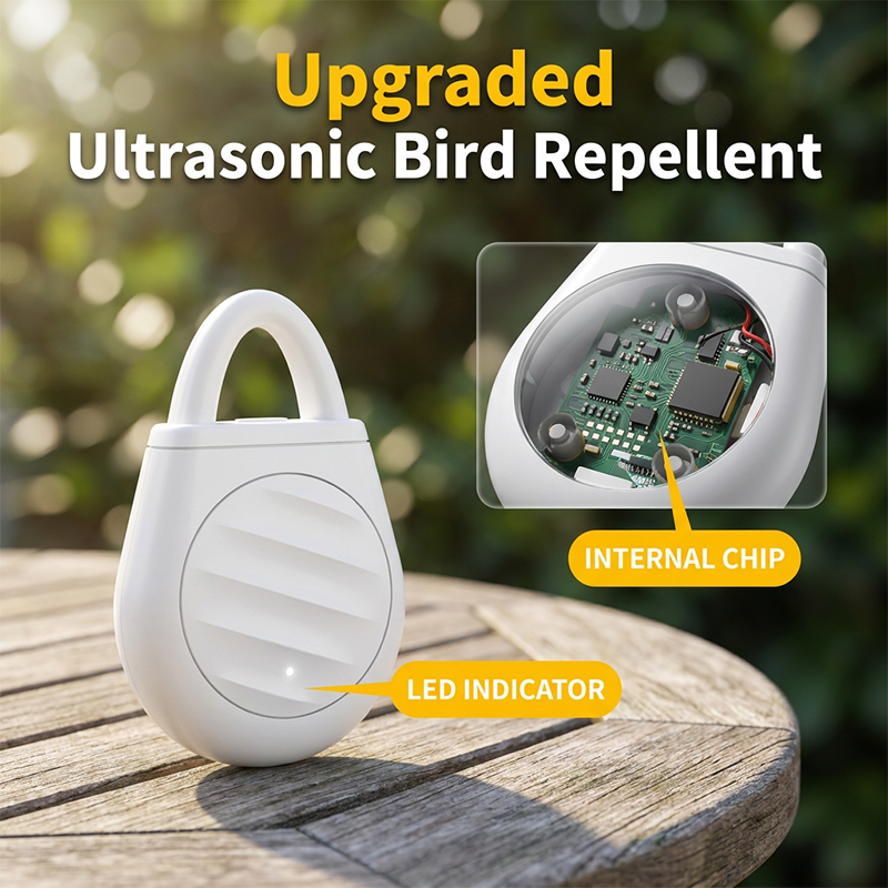 🐦 No More Trouble from Birds & Pests! 🍃✨ Pocket-Sized Ultrasonic Repeller Keychain!