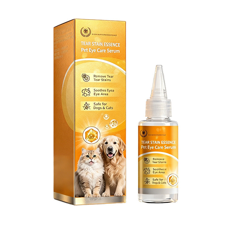 🐱 Wipe Away Crusty Eye Stains Safely!🐶Gentle Pet Eye Stain Remover Essence Nourishing Drops