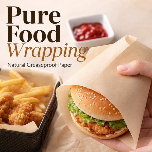 🍔 Grease-Free Food-Grade Greaseproof Paper Sheets 🍟 For Baking & Fried Food