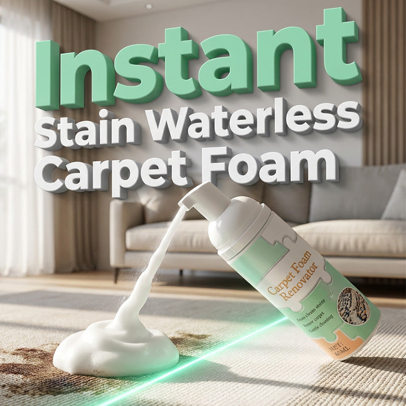 🎉 SPECIAL OFFER: BUY 2 GET 1 FREE! 🎁Waterless Carpet Foam Stain Remover with Towel