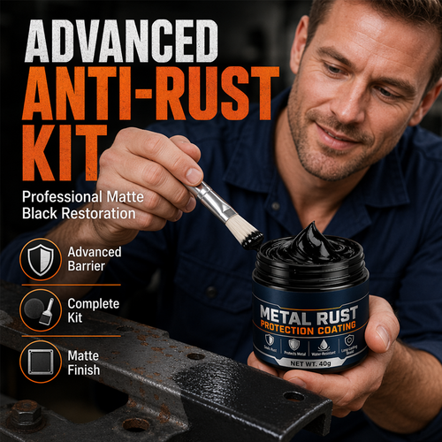 🥳2026 HOT SALE🥳🎉 50K+ SOLD! Metal Rust Protection Black Paste🏠 Make Old Rusty Metal Look Brand New Again!