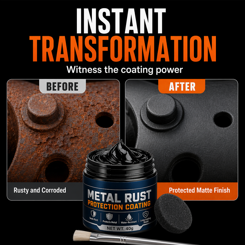 🥳2026 HOT SALE🥳🎉 50K+ SOLD! Metal Rust Protection Black Paste🏠 Make Old Rusty Metal Look Brand New Again!