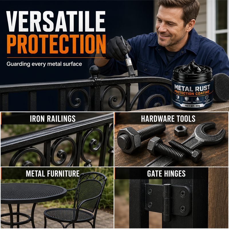 🥳2026 HOT SALE🥳🎉 50K+ SOLD! Metal Rust Protection Black Paste🏠 Make Old Rusty Metal Look Brand New Again!