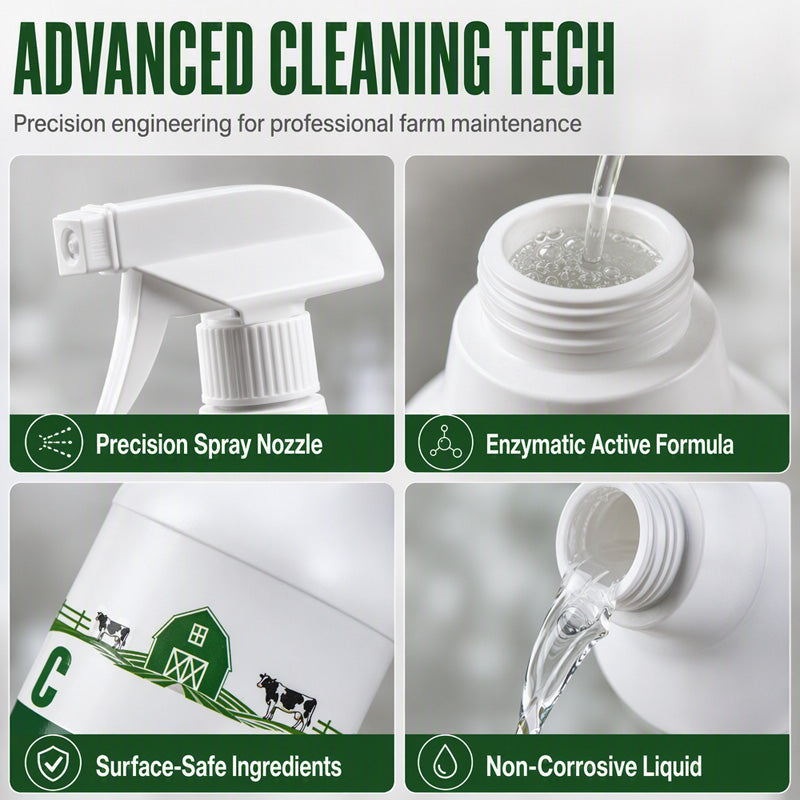 ⏰LIMITED TIME 49% OFF!🐄 Remove Tough Barn Stains & Dirt in Seconds! 🧹✨ Professional-Strength Farm Surface Cleaner!
