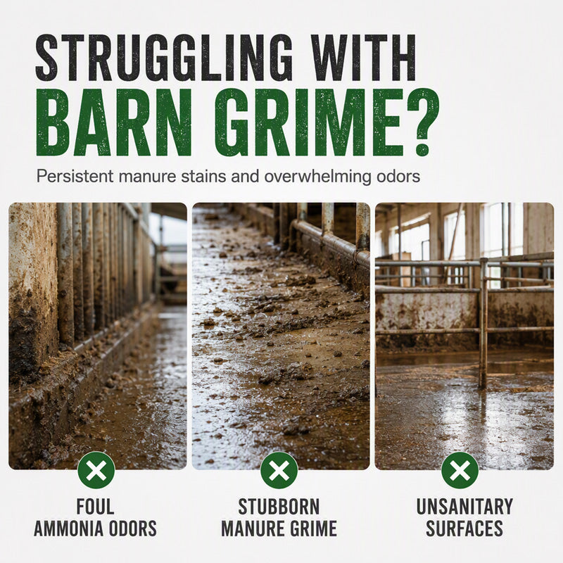 ⏰LIMITED TIME 49% OFF!🐄 Remove Tough Barn Stains & Dirt in Seconds! 🧹✨ Professional-Strength Farm Surface Cleaner!