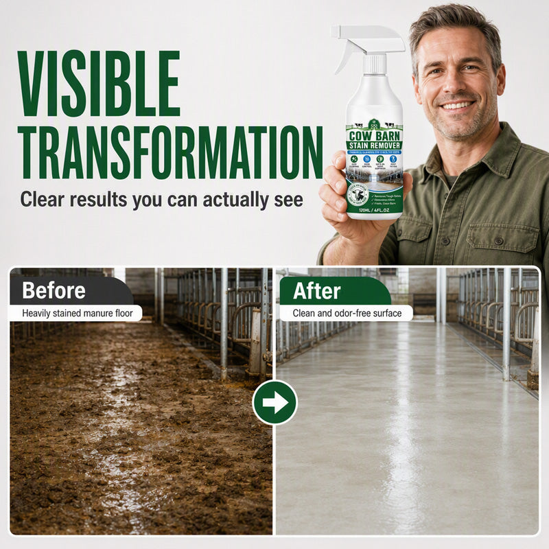 ⏰LIMITED TIME 49% OFF!🐄 Remove Tough Barn Stains & Dirt in Seconds! 🧹✨ Professional-Strength Farm Surface Cleaner!