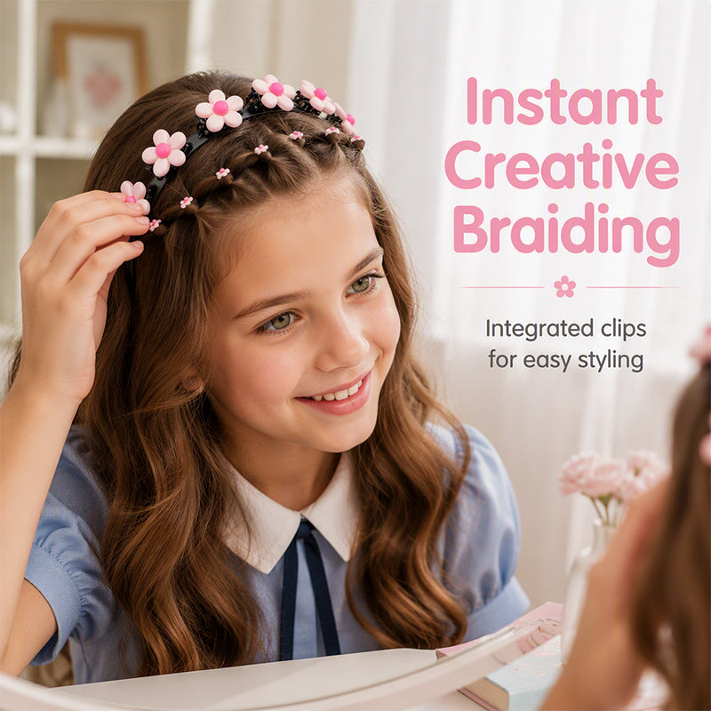 🌺 Kids Braided Hairpin – Easy 5‑min styling &🎀 cute cartoon designs ✨