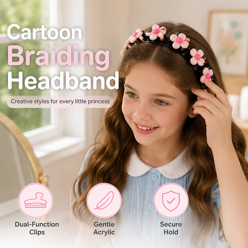 🌺 Kids Braided Hairpin – Easy 5‑min styling &🎀 cute cartoon designs ✨