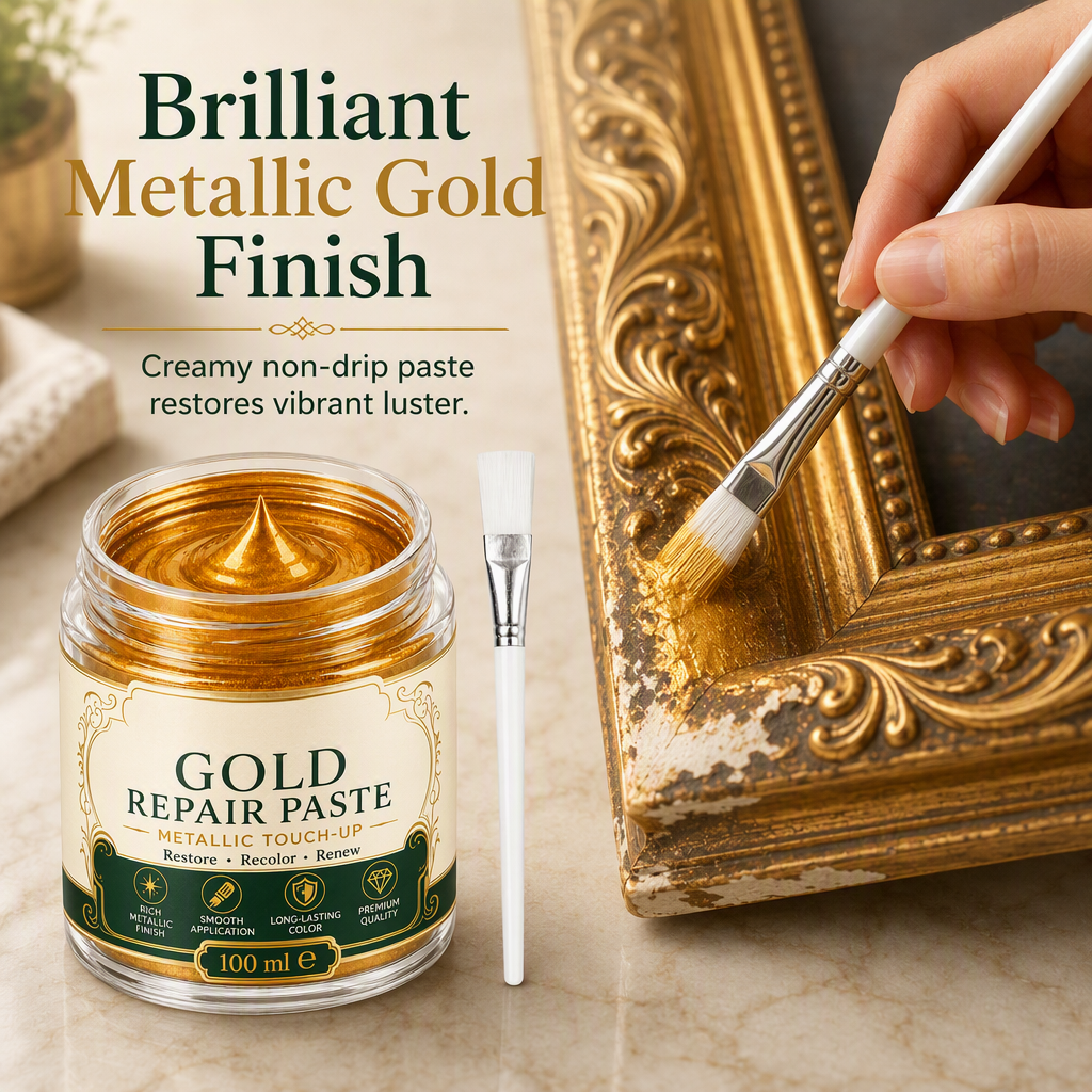 ✨Gold/Silver Metallic Refinishing Repair Paste with Brush