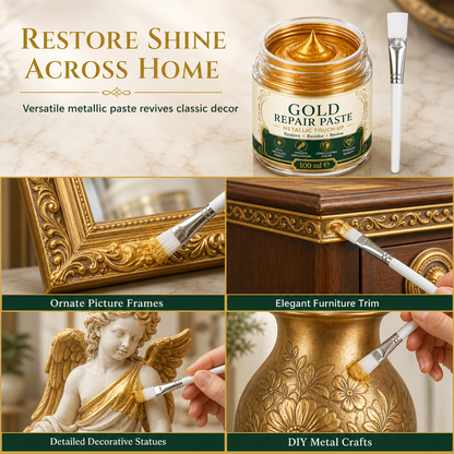 ✨Gold/Silver Metallic Refinishing Repair Paste with Brush