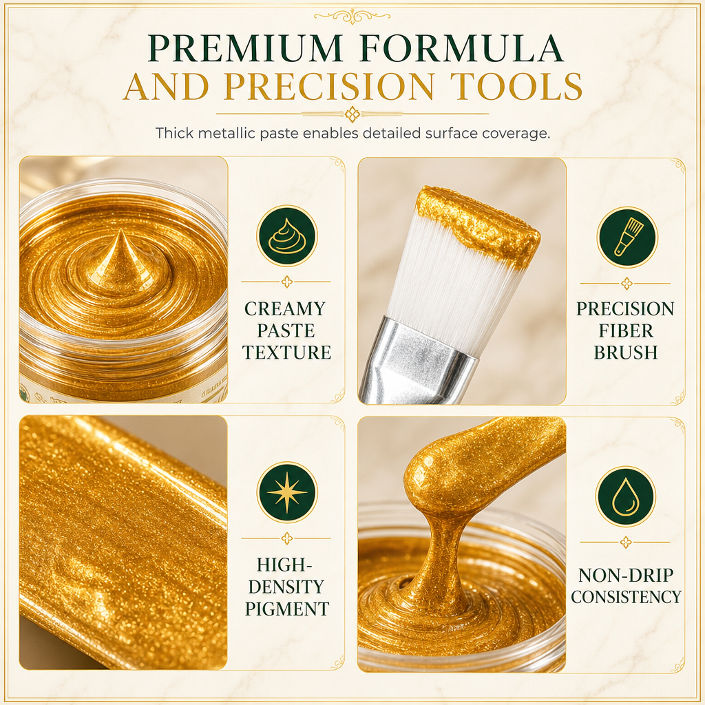 ✨Gold/Silver Metallic Refinishing Repair Paste with Brush