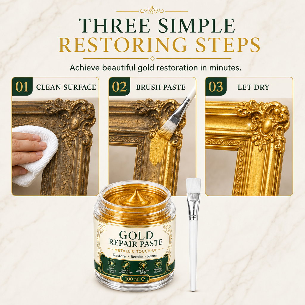 ✨Gold/Silver Metallic Refinishing Repair Paste with Brush