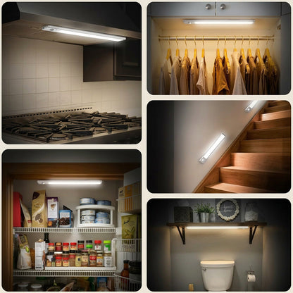 ✨ No Wires, No Drilling! Auto-Glow Smart Cabinet & Wardrobe Lights (⏰Buy 2 Save More)